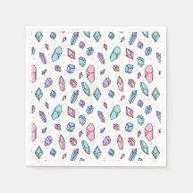Cute tendance Pastel Gemstones Gems Crystal Motif