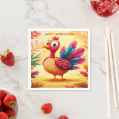 Serviette En Papier Cute Thanksgiving Turquie Napkins (En situation)