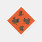 Serviette En Papier Cute Thanksgiving Turquie Papier orange Napkins (Coin)