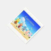Serviette En Papier Cute Tiny Beach Shacks Thunder_Cove (Coin)