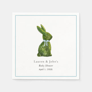 Serviette En Papier Cute Topiary Rabbit Boy Baby Shower 