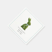Serviette En Papier Cute Topiary Rabbit Boy Baby Shower  (Coin)