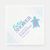 Serviette En Papier Cute tortue aquarelle baby shower personnalisé ser (Devant)