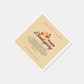 Serviette En Papier Cute Turkey Thanksgiving | Give Thanks to the Lord (Coin)