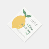 Serviette En Papier Cute Turner un citron jaune 1er anniversaire (Coin)