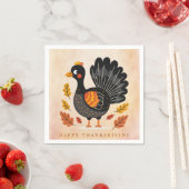 Serviette En Papier Cute Turquie Bon thanksgiving serviettes (En situation)