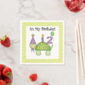 Serviette En Papier Cute Turtle 2e Anniversaire Papier serviettes (En situation)