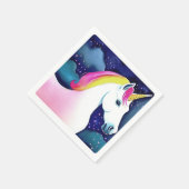 Serviette En Papier Cute Unicorn Magique Stars Fille Anniversaire (Coin)