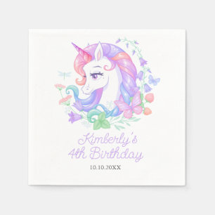 Serviette En Papier Cute Unicorn Tous les âges Anniversaire de enfant