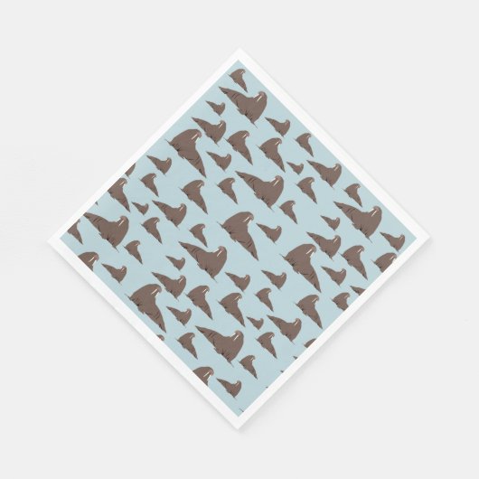 Serviette En Papier Cute Walrus Motif (Coin)