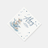 Serviette En Papier Cute Watercolor Baby shower Nautical Boy (Coin)