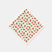 Serviette En Papier Cute Watermelon Motif Melon Été Vert clair (Coin)