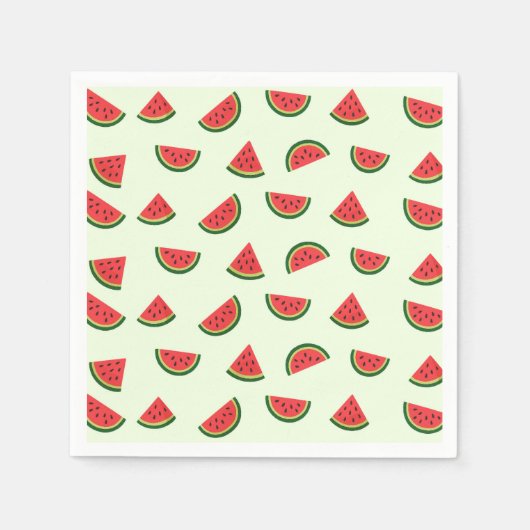Serviette En Papier Cute Watermelon Motif Summer Napkins (Devant)