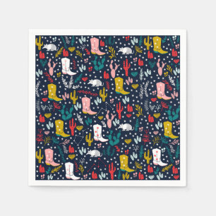 Serviette En Papier Cute Western Cowgirl Papier Napkins