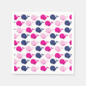 Serviette En Papier Cute Whales, Pattern of Whales, Sea Animals (Devant)