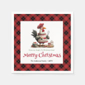 Serviette En Papier Cute Whimsical Chickens Editable Cartoon Style (Devant)