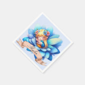 Serviette En Papier Cute Whimsical Floral Doux Rêves Dormir Fée (Coin)