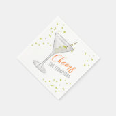 Serviette En Papier Cute Whimsical Martini Cocktail Simple Party (Coin)