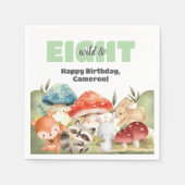Serviette En Papier Cute Woodland Animals 8th Birthday Party (Devant)