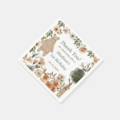 Serviette En Papier Cute Woodland Animaux 1er Anniversaire Party Napki (Coin)