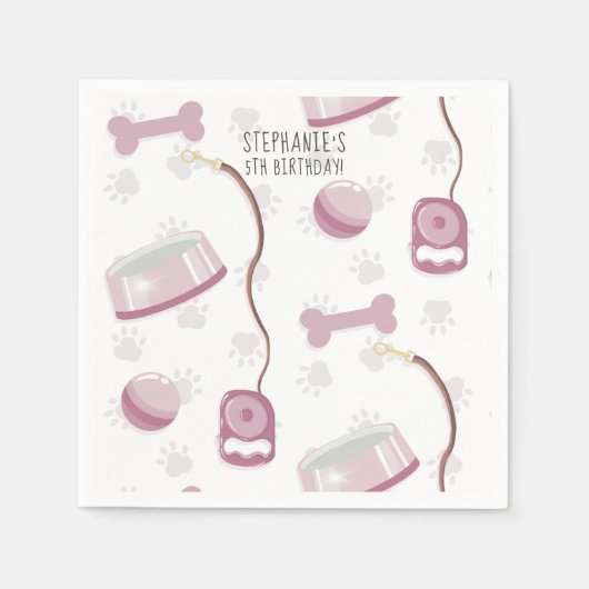 Serviette En Papier Cute Yorkshire Terrier Anniversaire serviettes (Devant)