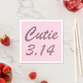 Serviette En Papier Cutie 3,14 Pi Jour Rose (En situation)