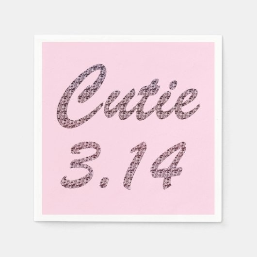 Serviette En Papier Cutie 3,14 Pi Jour Rose (Devant)