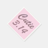 Serviette En Papier Cutie 3,14 Pi Jour Rose (Coin)