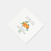 Serviette En Papier Cutie | Baby shower orange (Coin)