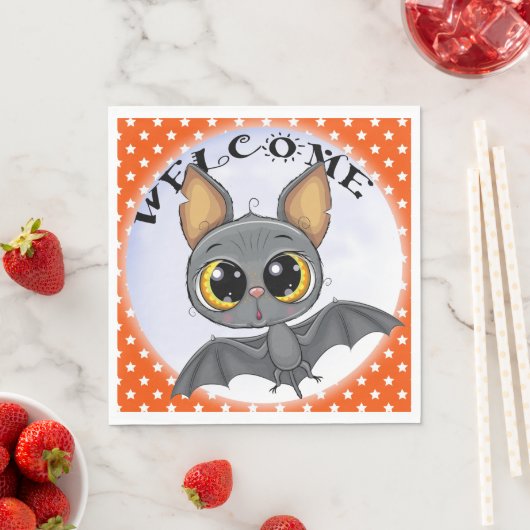Serviette En Papier Cutie Kitty Bat (En situation)