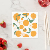 Serviette En Papier Cutie Orange Mandarin Tangerine Clementine (En situation)