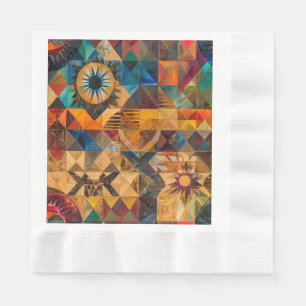 Serviette En Papier Cyan écologique "Artiste Héritée" Lun Côtier