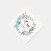 Serviette En Papier Cyan & Lavender sous la mer Anniversaire (Coin)