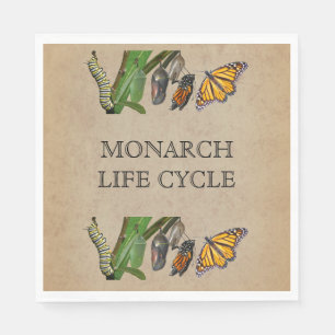 SERVIETTE EN PAPIER CYCLE DE VIE DE MONARQUE