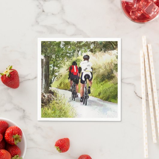 SERVIETTE EN PAPIER CYCLISME (En situation)