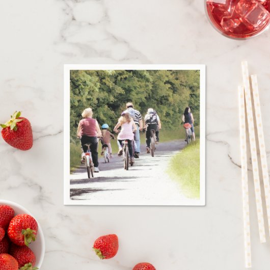 SERVIETTE EN PAPIER CYCLISME (En situation)