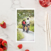 SERVIETTE EN PAPIER CYCLISME (En situation)