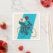 Serviette En Papier Cyclisme (bleu) (En situation)