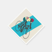 Serviette En Papier Cyclisme (bleu) (Coin)