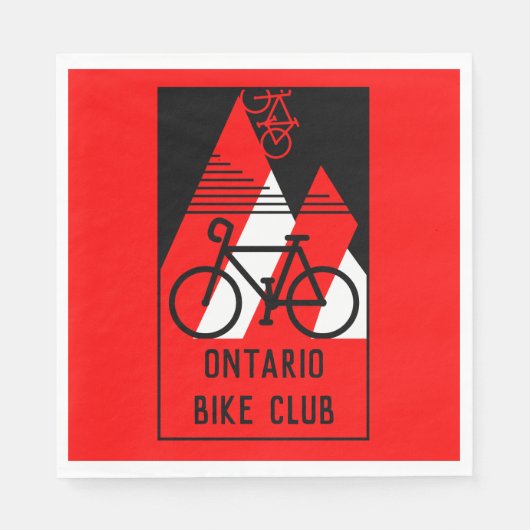 Serviette En Papier Cyclisme Canada (Devant)