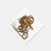 Serviette En Papier Cycliste souriant (Coin)