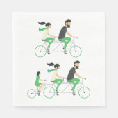 Serviette En Papier Cycliste Tandem (Devant)