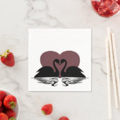 Serviette En Papier Cygne baisant (En situation)