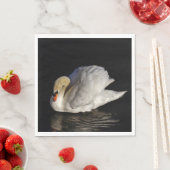 Serviette En Papier Cygne blanc (En situation)