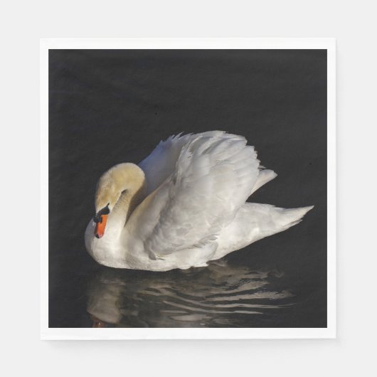 Serviette En Papier Cygne blanc (Devant)