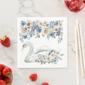 Serviette En Papier Cygne blanc (En situation)
