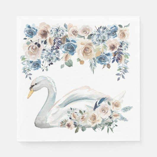 Serviette En Papier Cygne blanc (Devant)