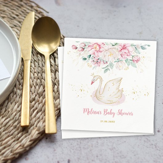 Serviette En Papier Cygne Princesse