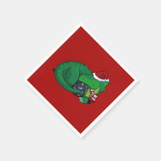 Serviette En Papier D20 Dragon Vert - Édition Vacances (Coin)