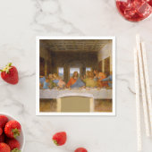 Serviette En Papier Da Vinci Dernier Supper Fine Art Classic (En situation)